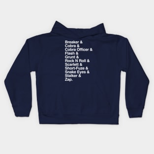 1982 G I Joe lineup Kids Hoodie